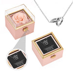 Gift wrapping and surprise packaging for Engraved Heart Necklace with Surprise Rosebox - To My Love