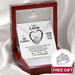 Close-up detail of Necklace - To my Love + Ring for FREE showing premium quality craftsmanship