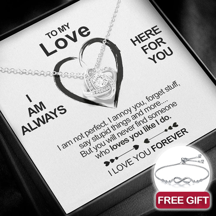 Sterling Silver Necklace - To my Love + bracelet FREE  front view - Beyond Love