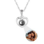 Lifestyle photo of Personalized photo necklace - With Real Rose as meaningful love gift