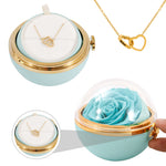 Multiple angles of Engraved Necklace - With Real Rose - To My Love personalized necklace