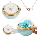 Engraved Necklace - With Real Rose - To My Love with surprise rose gift box front view - Beyond Love