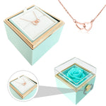 Engraved Name Necklace - With Real Rose custom engraving detail and material quality