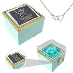 Heart Necklace - With Real Rose - To My Love gift-ready packaging with rose box presentation