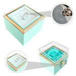 Side angle of personalized ring Light Projection Ring - LOVE FOREVER - With Rosebox