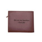 Lifestyle photo of Photo Engraved Wallet - You are my Superhero Dad as meaningful love gift