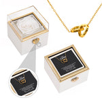Multiple angles of Engraved Heart Necklace with Surprise Rosebox - To My Love personalized necklace