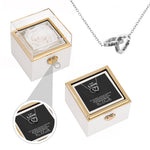 Close-up detail of Engraved Heart Necklace with Surprise Rosebox - To My Love showing premium quality craftsmanship