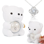 Unboxing experience of Sterling Silver Necklace - with real Rose Bear Giftbox personalized gift