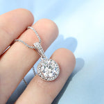 Side angle of personalized necklace Sterling Silver Necklace with Rose Box - To My Mother