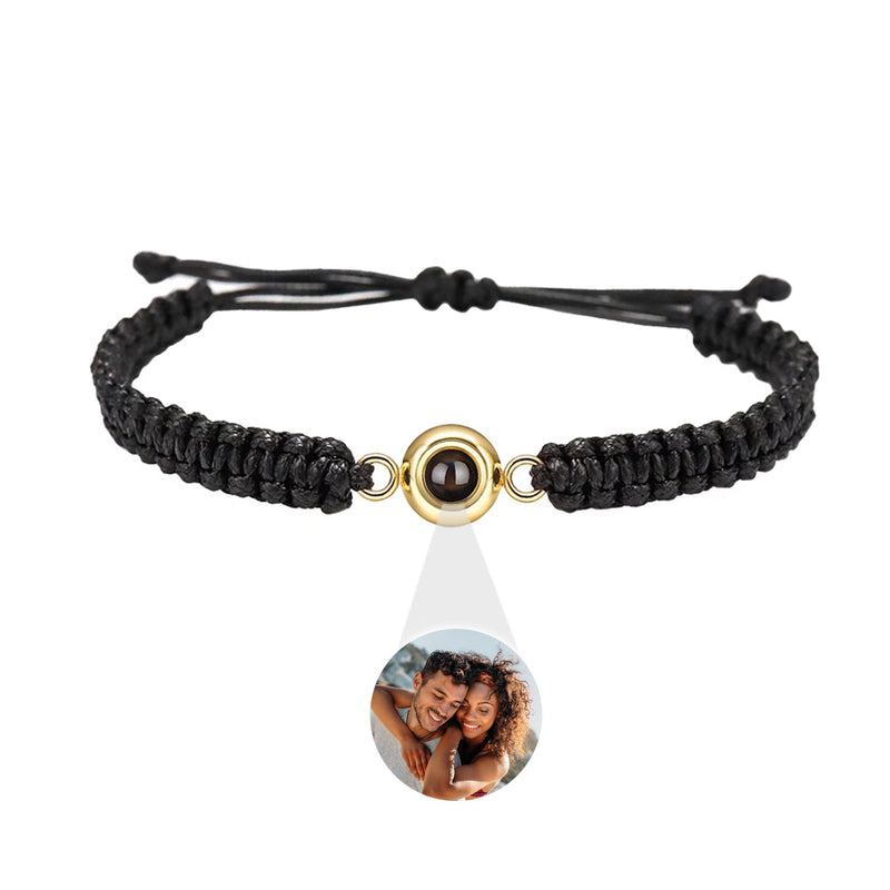 Personalized photo bracelet - To my loved Ones with hidden photo projection front view - Beyond Love