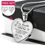 Lifestyle photo of Heart necklace - Daughter + earrings FREE as meaningful love gift