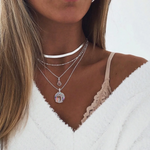 Close-up detail of Crystal necklace - To my amazing Sister showing premium quality craftsmanship