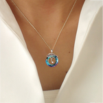 Side angle of personalized necklace Crystal necklace - To my favorite Person