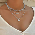 Close-up detail of Luxury necklace - 3 piece set showing premium quality craftsmanship