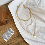 Side angle of personalized necklace Luxury necklace - 3 piece set