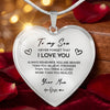 Heart necklace - To my Son from Mom