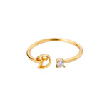 Initial Ring with Luxury Rosebox with Light custom engraving detail and material quality