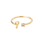 Initial Ring with Luxury Rosebox with Light with surprise rose gift box front view - Beyond Love