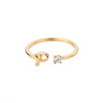 Initial Ring with Luxury Rosebox with Light worn styling photo showing elegant design