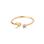 Initial Ring with Luxury Rosebox with Light with surprise rose gift box front view - Beyond Love
