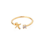 Initial Ring with Luxury Rosebox with Light custom engraving detail and material quality
