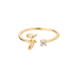 Initial Ring with Luxury Rosebox with Light worn styling photo showing elegant design