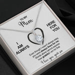 Sterling Silver Necklace - To my Mom worn styling photo showing elegant design