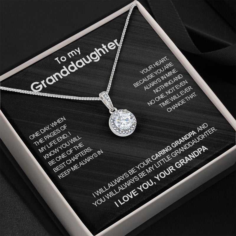 Crystal necklace - To my Granddaughter  front view - Beyond Love