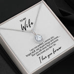 Sterling Silver Necklace - To my Wife  front view - Beyond Love