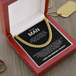 Classy Cuban Chain - To my beloved Man worn styling photo showing elegant design