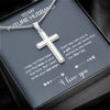 Stainless steel necklace - To my Husband to be