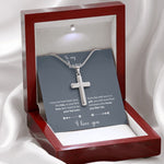 Close-up detail of Stainless steel necklace - To my Love showing premium quality craftsmanship