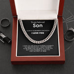 Cuban Chain - To my beloved Son  front view - Beyond Love