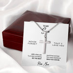 Stainless steel necklace - To my Son custom engraving detail and material quality