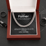 Classy Cuban Chain - To my Father worn styling photo showing elegant design