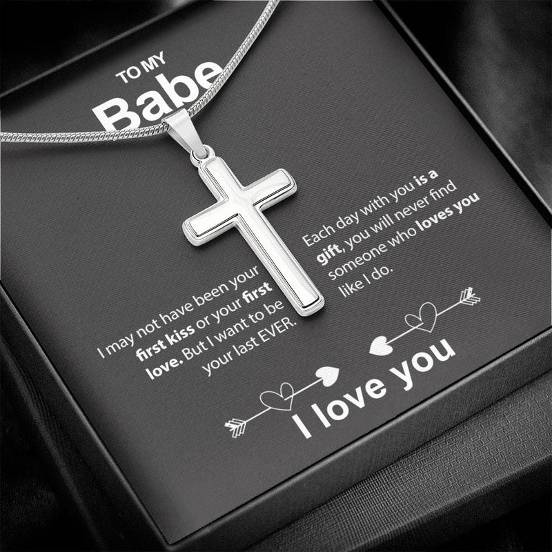 Stainless steel necklace - To my Darling  front view - Beyond Love