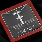 Side angle of personalized necklace Stainless steel necklace - To my Darling