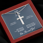 Stainless steel necklace - Kiss, Mom & Dad custom engraving detail and material quality