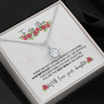 Luxury necklace - To my Mom custom engraving detail and material quality