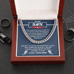 Cuban Chain - Football - Biggest Fan, From Mom gift-ready packaging with rose box presentation