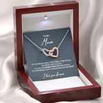 Close-up detail of Sterling Silver Necklace - Beloved Mom showing premium quality craftsmanship