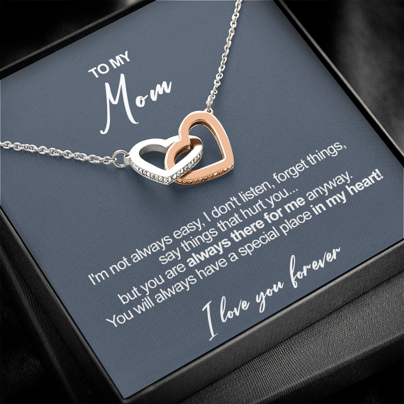 Sterling Silver Necklace - Beloved Mom  front view - Beyond Love