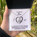 Sterling Silver Necklace - To my beloved Mom custom engraving detail and material quality