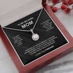 Crystal necklace - To my beloved Mom custom engraving detail and material quality