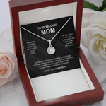 Crystal necklace - To my beloved Mom gift-ready packaging with rose box presentation