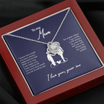 Sterling Silver Necklace - World's best Mom worn styling photo showing elegant design