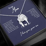 Sterling Silver Necklace - World's best Mom gift-ready packaging with rose box presentation