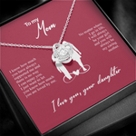 Sterling Silver Necklace - World's best Mom  front view - Beyond Love
