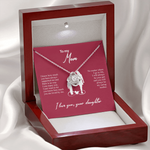 Close-up detail of Sterling Silver Necklace - World's best Mom showing premium quality craftsmanship